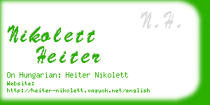 nikolett heiter business card